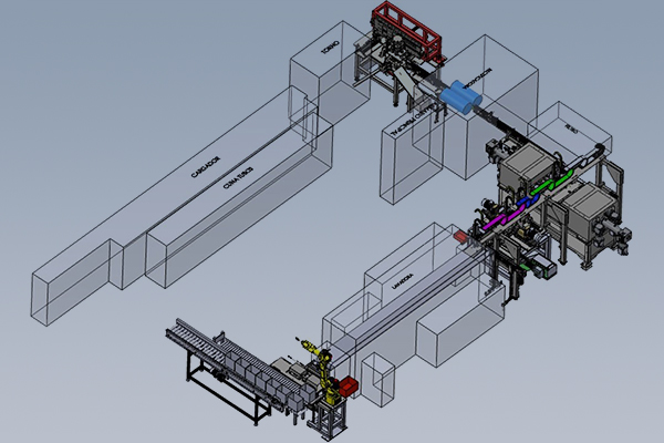 MANUFACTURING LINE FOR TUBULAR AUTOMOTIVE COMPONENTS